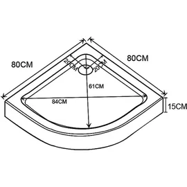 Aloni Komplette Duschkabine Komplettdusche Duschtempel Komplettkabine Eckdusche 80x80cm