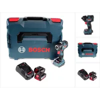 Bosch Professional, Bohrmaschine + Akkuschrauber, Bosch GDR 18V-160 Akku Drehschlagschrauber 18V 160Nm + 2x Akku 5,0Ah + Ladegerät + L-Boxx (Akkubetrieb)