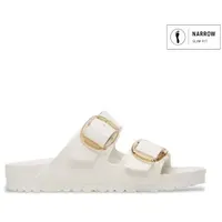 Birkenstock für Damen. 1029651 Sandalen Arizona Big Buckle EVA (Schmale Passform) weiß (42), Wohnung, Schnalle, Strandbekleidung