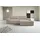 werk2 Eckcouch Cord 2-Sitzer Hellgrau/Beige