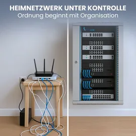Extralink Rackmount-Schrank 12U 600x450 Grau Wandmontage, Wandmontiertes Regal,
