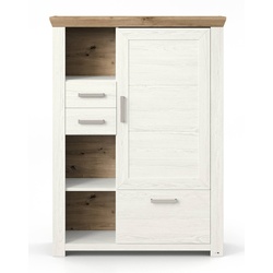 set one by Musterring Highboard York Dekor Pino-Aurelio / Eiche Artisan