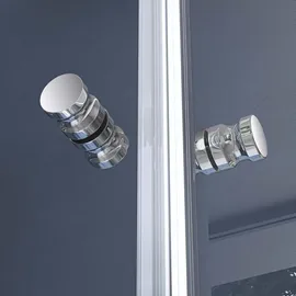 doporro Eck-Duschkabine Eckdusche 80x70x190cm Duschabtrennung ESG-Sicherheitsglas Klarglas inkl. beidseitiger Easy-Clean-Beschichtung Ravenna26 - Transparent