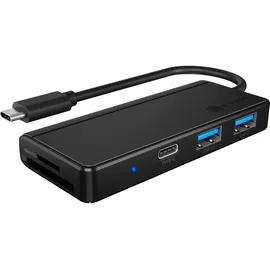 RaidSonic Icy Box IB-HUB1423CR-C3, USB-Hub, Dual-Slot-Cardreader, USB-C 3.0 [Stecker] (60796)