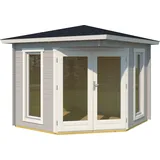 Weka 5-Eck Gartenhaus 408 hellgrau 40 mm