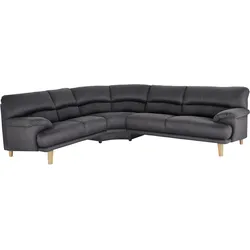 Polsterecke TRENDMANUFAKTUR "Cecilia, italienisches Designsprache, modern und komfortabel, L-Form", grau (dunkelgrau), B:280cm H:87cm T:240cm, Sofas, toller Sitzkomfort und bequeme Armlehnen