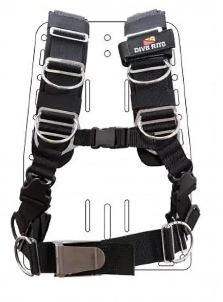 Dive Rite Transplate Gurtsystem Ohne Rückenplatte - Black - L
