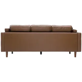 miliboo Couch Leder 3-Sitzer Braun