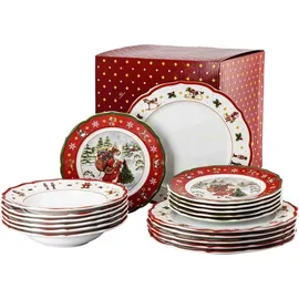 Hutschenreuther Happy Wintertime Red Set 18-tlg. rot