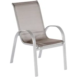 Merxx Amalfi Stapelsessel 56 x 76 x 97 cm diamantbraun 2er Set