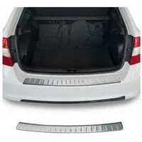 Omac Ladekantenschutz Stoßstangenschutz für Skoda Rapid Limo 2012-2019 – Edelstahl gebürstet