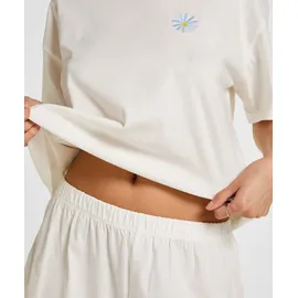 Hunkemöller Pyjama-Set aus Baumwolle Weiß L