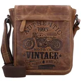 GREENBURRY Cafe Racer Umhängetasche Leder Braun