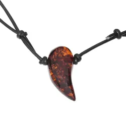 Kette mit Anhänger OSTSEE-SCHMUCK "Ostsee-Schmuck Kette mit Anhänger Alex Kette mit Anhänger Alex", braun, Halsketten, Damen, variabel, Bernstein, L: 38cm-45cm-50cm-60cm-70cm