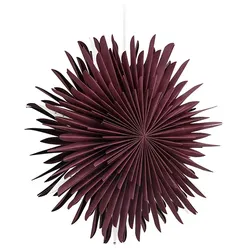 Ebuy24 Sälen Weihnachtsstern mit Licht Papier Ø46 cm Pendelleuchte dunkelrot.