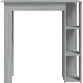 vidaXL Bartisch mit Regal 102 x 50 x 103,5 cm Grau
