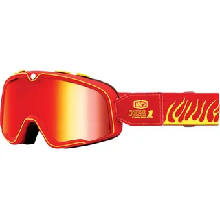 100% Barstow Death Spray Motorrad Brille verspiegelt Red Mirror Red