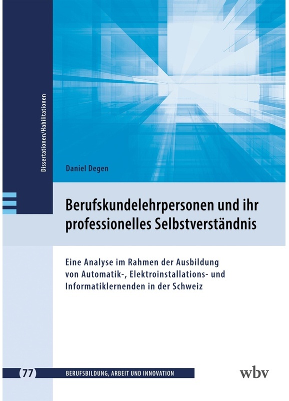 Berufskundelehrpersonen Und Ihr Professionelles Selbstverständnis - Daniel Degen  Taschenbuch