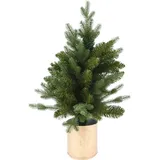 Home Styling Collection Künstlicher Weihnachtsbaum, in goldenen Blumentopf, 60 cm