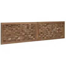 vidaXL Kopfteil Wandmontiert Natur Massivholz Teak