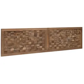 vidaXL Kopfteil Wandmontiert Natur Massivholz Teak