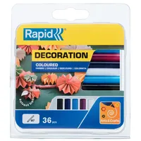 Rapid Heißklebesticks Farbig – Schwarz, Weiβ, Blau, Cyan, Magenta
