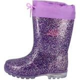 LICO Gummistiefel Lila Pink Silber, 25