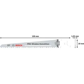 Bosch Säbelsägeblatt S 611 DF, Heavy for Wood and Metal, 25er-Pack