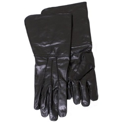 Battle Merchant Ritter-Kostüm Stulpenhandschuhe, schwarz schwarz 8 – M