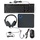 Nedis Gaming Combo Kit Tastatur, Maus und Mauspad - Schwarz (GCK51110BKUS)