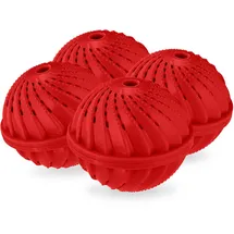 Relaxdays Waschball, 4er Set, rot