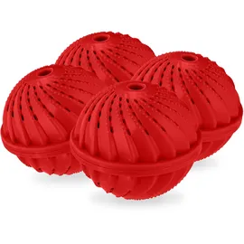 Relaxdays Waschball, 4er Set, rot