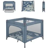 KIKKABOO Kikka boo Laufstall Enjoy Matratze Reißverschluss klappbar Tasche Hängegriffe blau