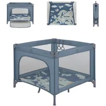 KIKKABOO Kikka boo Laufstall Enjoy Matratze Reißverschluss klappbar Tasche Hängegriffe blau