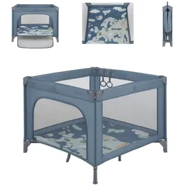 KIKKABOO Kikka boo Laufstall Enjoy Matratze Reißverschluss klappbar Tasche Hängegriffe blau