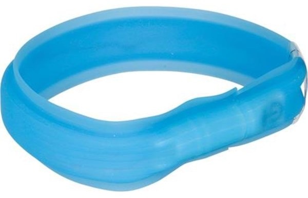 Flash light Tape USB silicone M-L: 50 cm/30 mm blue