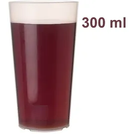 Papstar Mehrweg Trinkbecher 0,3 l Transparent 10 St.