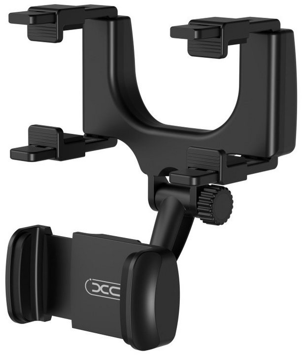XO KFZ-Halterung Rückspiegel kompatibel mit Smartphones schwarz Smartphone-Halterung schwarz