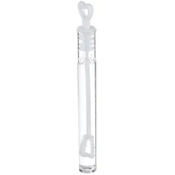 Relaxdays Seifenblasen Hochzeit, 24 Stück, Herzgriff, Seifenblasenflüssigkeit, Gastgeschenk, Herz Design, keine Pistole