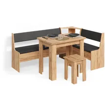 livinity® Eckbankgruppe, Tiberio Goldkraft Eiche 180 x 120 cm mit Tisch