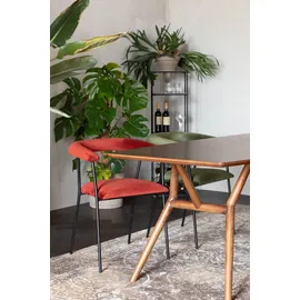 Dutchbone Esstisch MALAYA 180 x 90 cm von DutchBone mit Walnuss Furnier - Braun