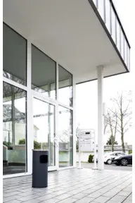 Durable Papierkorb safe mit Ascher Anthrazit 17l