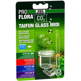 JBL PROFLORA CO2 TAIFUN GLASS MIDI, Für Süßwasser-Aquarien von 40-300 l, Aus Glas