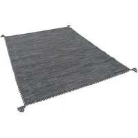 Pergamon Natur Teppich Kelim Prico Anthrazit 200x300cm
