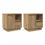 vidaXL Nachtschrank Artisan-Eiche 50 x 34,5 x 50 cm Braun