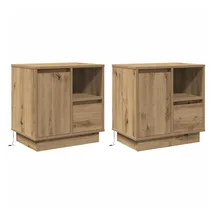 vidaXL Nachtschrank Artisan-Eiche 50 x 34,5 x 50 cm Braun
