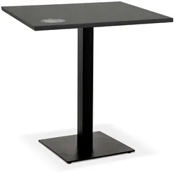 Kadima Design Kleiner Esstisch, 68 cm, Multiplex hpl, Innen/Außen, Quadrat, Gastronomie. Schwarz