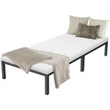 ML-Design Metallbett 90x200cm auf Stahlrahmen mit Lattenrost, robustes Einzelbett - Jugendbett