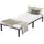 ML-Design Metallbett 90x200cm auf Stahlrahmen mit Lattenrost, robustes Einzelbett - Jugendbett