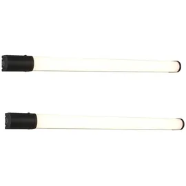 Trio LED Wandlampen Bad 2er Set mit Steckdose & Schalter Schwarz 79cm